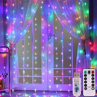 KURTYNA ŚWIETLNA 300LED 3x3m MULTIKOLOR LAMPKI SOPLE - MOCNA PILOT