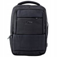 PLECAK BIZNESOWY Z USB CZARNY 26L