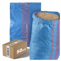 WORKI POLIPROPYLENOWE 65X105 WOREK 50 KG WĘGIEL GRUZ ZBOŻE 50 SZT NIEBIESKI