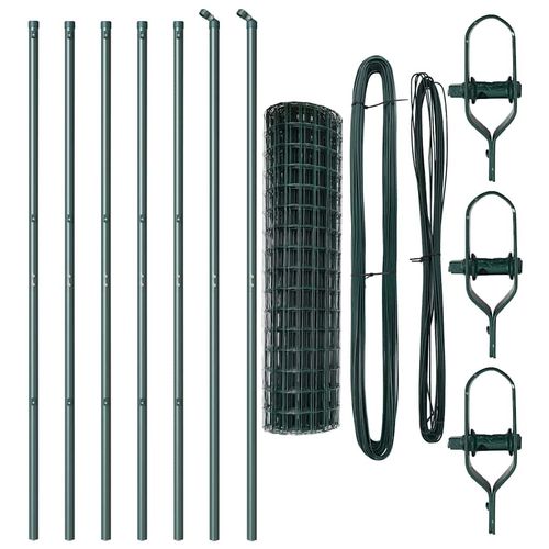 Ogrodzenie z słupkami Zielony 1 x 10 m Stal na Arena.pl