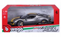 Ferrari 296 GTB Assetto Fiorano 1:18 Bburago 18-16017 SZARY SAMOCHÓD