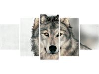 70CM 150CM OBRAZ 5 ELEM WILK SZARY ŚCIENNY