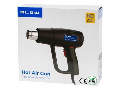 OPALARKA ELEKTRYCZNA 2000W REGULACJA 230V 2 BIEGI 100-600°C MOCNA + 4 na Arena.pl