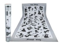 Bieżnik na stół (szeroki) - Koci świat, białe tło (CARMANI)