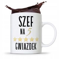 Kubek Prezent Dla Szefa Szef Na 5 Gwiazdek Z Nadrukiem Ze Zdjęciem