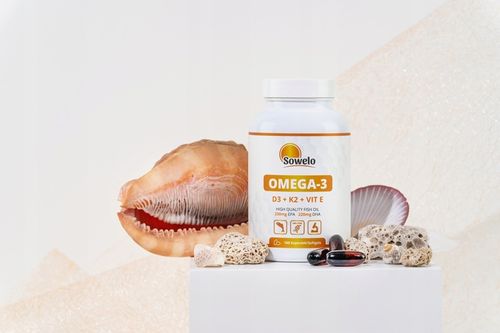 SOWELO OMEGA 3 330 EPA 220 DHA D3+K2+VIT E 100 Kapsułek na Arena.pl