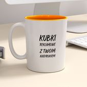 Firmowy kubek reklamowy - CLASSIC z kolorowym wnętrzem - 12 szt.
