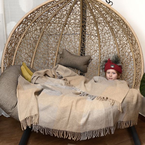 Koc Wełniany 150X200 Kratka 18739 zdjęcie 1