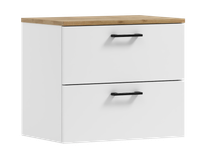 Szafka łazienkowa wisząca LUNA 50 biały/dąb craft złoty (W3)