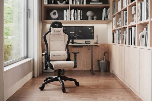 Fotel Gamingowy Materiałowy Obrotowy Biurowy Krzesło Gracza Kubełek Sense7 na Arena.pl