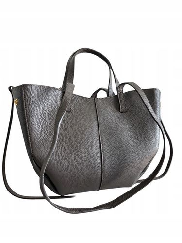 Torebka damska VERA PELLE SHOPPERKA na ramię i do ręki SKÓRA BRĄZOWA Midi na Arena.pl