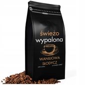 Kawa ziarnista Do ekspresu 1kg ŚWIEŻO PALONA 100% Arabica smakowa WANILIOWA