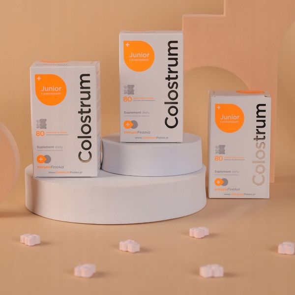 Suplementy dla dzieci Colostrum Junior Z PROBIOTYKIEM CUKIERKI NA ODPORNOŚĆ zdjęcie 2