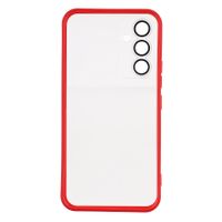 etui do samsung galaxy a54 5g w393 bezbarwny z czerwonym
