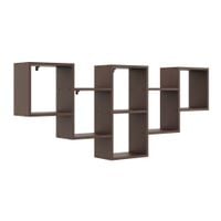 Regał wiszący na ścianę, RUNA, 161x18x66 cm, wenge, mat | TYLETEGOTU