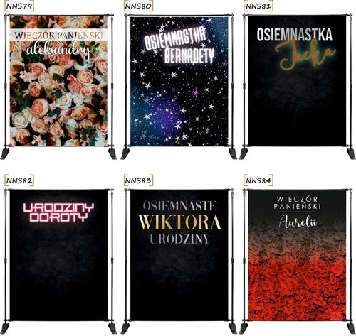 TŁO ścianka FOTO osiemnaste urodziny + TWOJE IMIĘ na Arena.pl