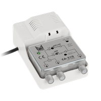 Wzmacniacz antenowy szerokopasmowy rozdzielacz 2 TV IP20 24V Alcad CA-210