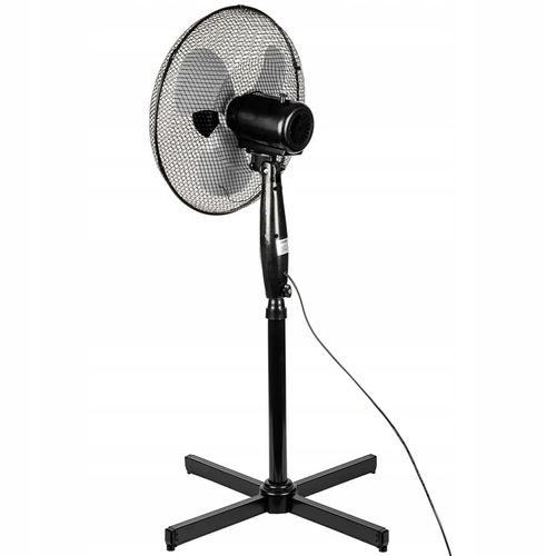 WIATRAK STOJĄCY WENTYLATOR PODŁOGOWY CZARNY/ BIALY na Arena.pl