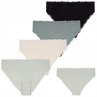 MAJTKI FIGI DAMSKIE KLASYCZNE WYKOŃCZONE KORONKĄ BAWEŁNIANE MORAJ R.M 4-PAK