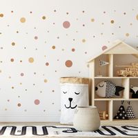 Naklejki Na Ścianę Dla Dziewczynki Drobne Kropeczki Groszki 150 sztuk