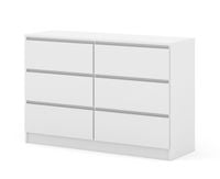 Komoda MAJA S6 120 cm biały mat 6 szuflad