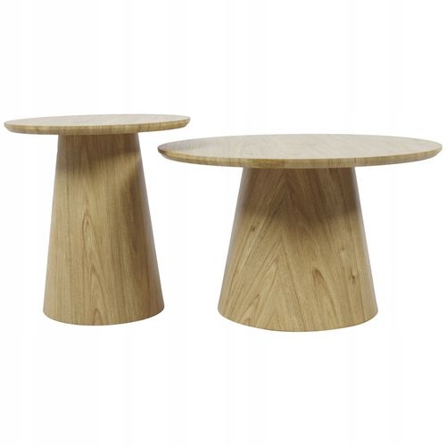 ZESTAW STOLIKÓW KAWOWYCH STYL BOHO SCANDI JAPANDI ZESTAW 2SZT Ø60 na Arena.pl