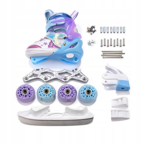 ROLKI 4w1 METEOR MERMAID XS 25-28 rolki łyżwy wrotki rolko-wrotki LED na Arena.pl