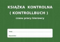 książka czasu pracy kierowcy kontrollbuch pl - de - 30 szt.