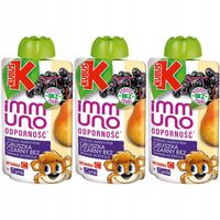 Kubuś Immuno Mus jabłko gruszka marchew banan acerola czarny bez 100 g  x 3