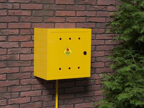 SKRZYNKA GAZOWA 60x60x25 SZAFKA STANDARD NA ZAWÓR GAZ KOLOR ŻÓŁTY na Arena.pl