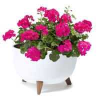 Doniczka misa okrągła nogi 47 cm biały