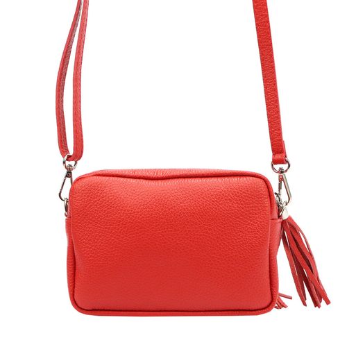 Damska listonoszka torebka Skórzana z brelokiem frędzlem i kieszeniami Luka na Arena.pl