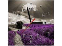 30X30CM ZEGAR LAWENDOWY WIDOK OBRAZ DREWNO