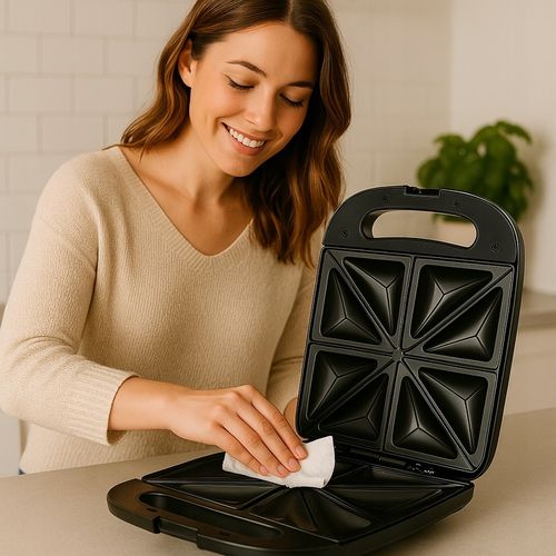 Czarny Toster Opiekacz Do Kanapek XXL 4 Kanapki 1400W Tosty Sandwich na Arena.pl