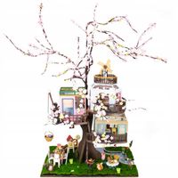 DIY MINIATUROWY DOMEK NA KWITNĄCYM DRZEWIE | DIY | Puzzle 3D