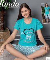 Wygodna piżama damska z krótkim rękawem na lato L