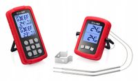 Termometr Bezprzewodowy 2 Sondy Alarm Timer Grill Wędzarnia TermHoff THS-02