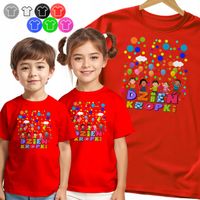 KOSZULKA DZIECIĘCA TSHIRT - NA DZIEŃ KROPKI KOLOROWE KROPKI WZORY - 122 S