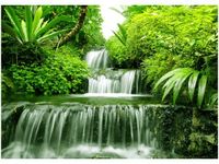 50X70CM WODOSPAD LESIE DESZCZOWYM OBRAZ POKOJU DREWNINE