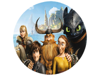 Opłatek na tort Jak wytresować Smoka