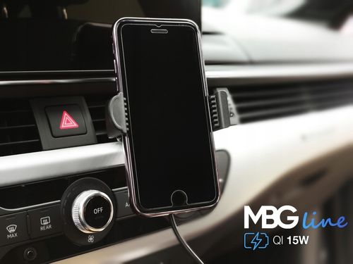 UCHWYT SAMOCHODOWY Z ŁADOWARKĄ INDUKCYJNĄ 15W QI na Arena.pl