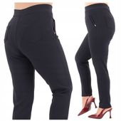 SPODNIE DAMSKIE Z GUMKA W PASIE BAWEŁNIANE ELASTYCZNE CASUAL DUŻE