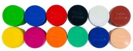Farby plakatowe szkolne KIDEA 12 kolorów intensywnych 20ml na Arena.pl