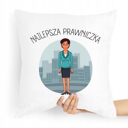 Poduszka Prezent Dla Prawnika Najlepsza Prawniczka Z Nadrukiem Ze Zdjęciem na Arena.pl