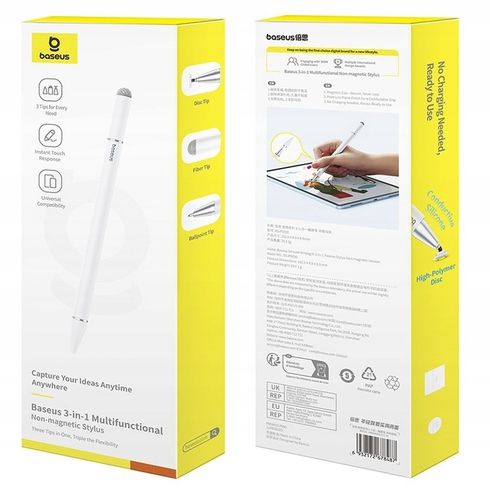 BASEUS RYSIK 3W1 STYLUS PEN UNIWERSALNY DO EKRANÓW DOTYKOWYCH ANDROID IOS na Arena.pl