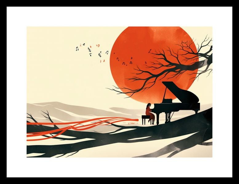 Plakat 29,7x21cm Pianistka zdjęcie 3