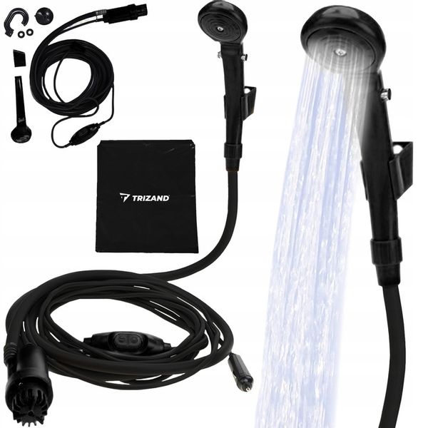 Prysznic TURYSTYCZNY Kempingowy pod Namiot Przenośny Pompka Elektryczna 12V zdjęcie 2