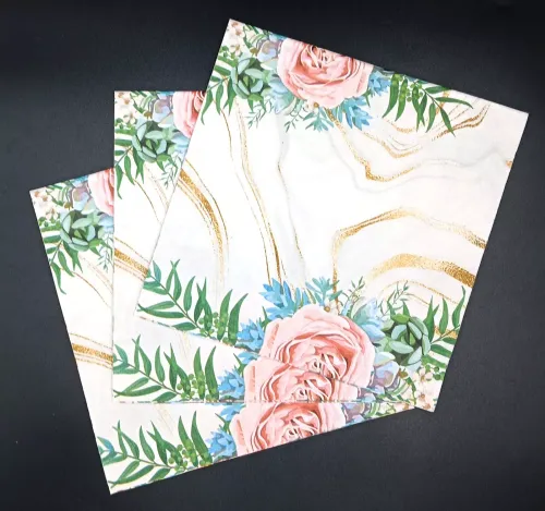 SERWETKI DAISY PINK ROSES ON GREY 33X33CM POL-MAK HIT na Arena.pl