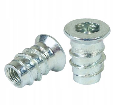 100x Mufa M6x 15 dwugwintowa wkręcana z kołnierzem wpustka wkręt do na Arena.pl