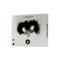 kajdanki-śmieszna zabawka-kadanki - metallic handcuffs,feather cov.. black